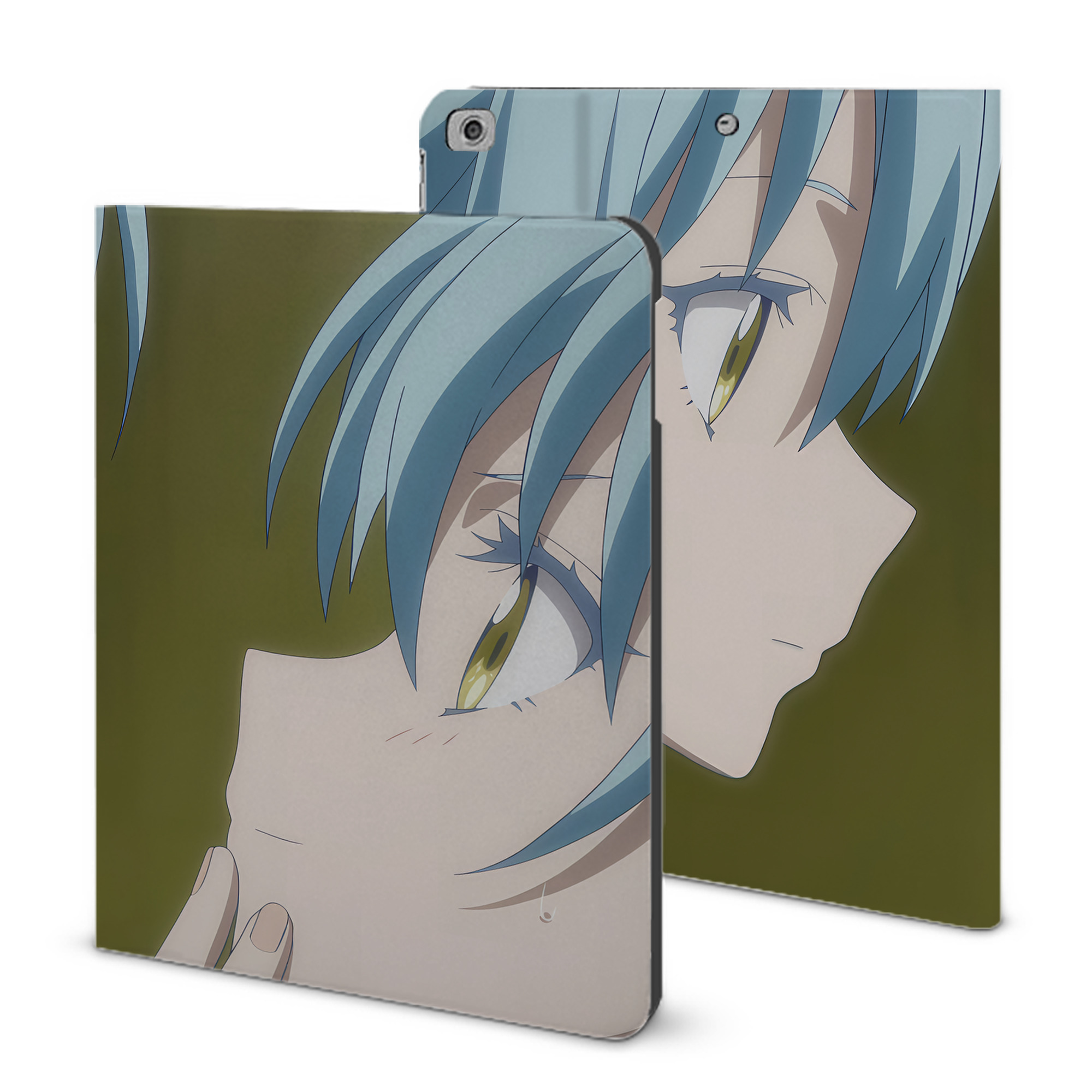 （画像用） 転スラ Regarding Reincarnated to Slime IPad ケース ブック型 PUレザー TPU 耐衝撃 軽量 薄型 ペン収納なし 全面保護 IPad 各モデル対応